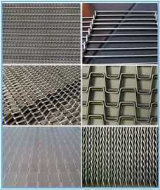 ステンレス鋼のチェーン コンベヤ ベルトの金属の網の平らなワイヤーはカスタム設計します